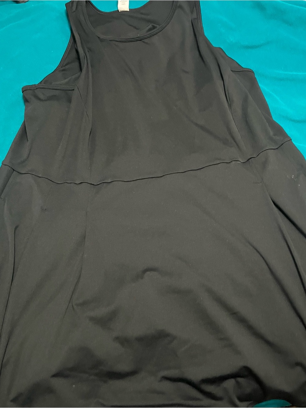 Black Sleeveless Layered Tank Dress
